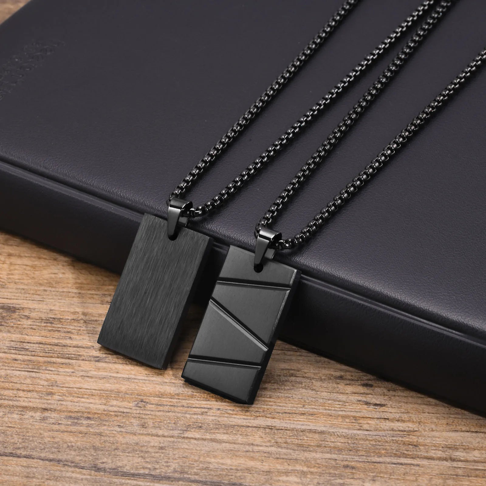 Dogtag Pendant Necklace — Stainless Steel