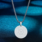 CHENGXUN Hindu Ganesha Coin Pendant Necklace for Men Womens Lord Ganesha Medallion Charm Neck Chain Spirit Totem Jewelry