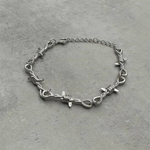 Barbed Wire Punk Bracelet for Men & Women — Stainless Steel