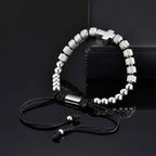 Cross Pineapple Bead Bracelet — Stainless Steel