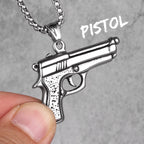 Gun Series AK47 M16 Sniper Rifle Stainless Steel Jewelry Men Necklaces with Pendant For Male Women Punk Hip Hop Gifts Wholesale
