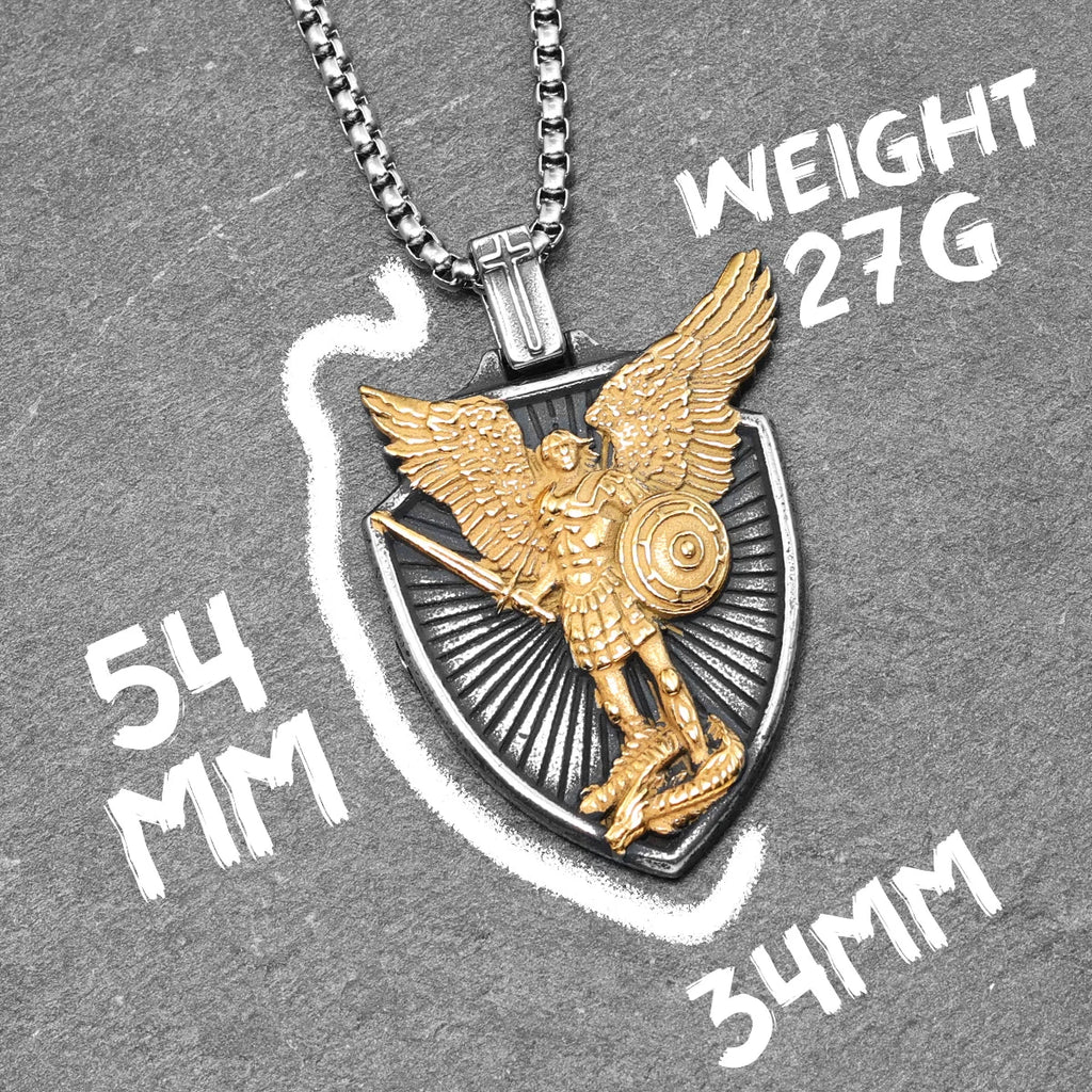 Archangel Michael Pendant — Stainless Steel