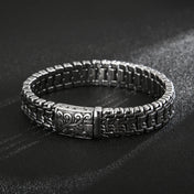 Motorcycle Wide Link Chain Bracelet — Stainless Steel, 19-24cm