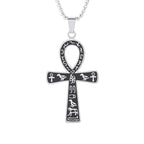 Vintage Egyptian Key of Life Ankh Cross Pendant Horus Patronus Necklace Men's Fashion Pharaoh Amulet Jewelry