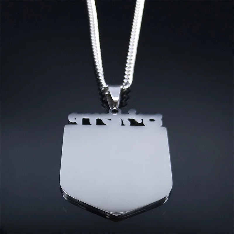 The Lion of Judah Emblem of Jerusalem Necklace Women Men Silver Color Stainless Steel Hebrew Judaism Necklaces Jewelry