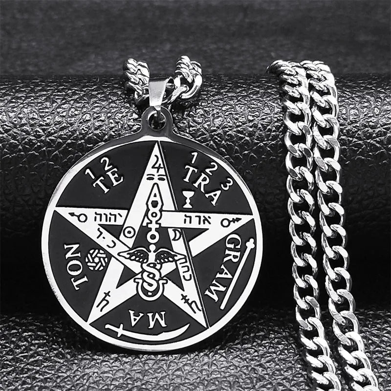 Pentagram Pendant Necklace — Stainless Steel
