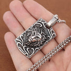 Vintage Lion Pendant Necklace — Stainless Steel