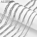 Wholesale 925 Sterling Silver Necklace 2/4/6/8/10/12MM Width 40-75cm Figaro Chain Lobster Clasp Men Women Engagement Jewelry