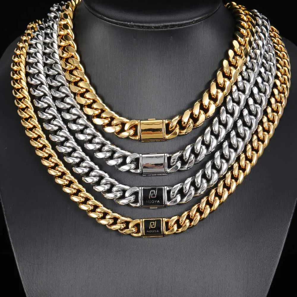 Black Cuban Chain Stainless Steel 8/10/12/14MM