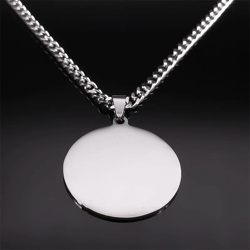 Star of David Silver Pendant Necklace — Stainless Steel
