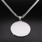 Star of David Silver Pendant Necklace — Stainless Steel