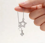 925 Sterling Silver Inlaid Zircon Star Necklace For Women Sweet And Cute Pendant Necklace Fashion Jewelry Accessories