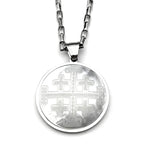 Cross Gold Pendant Natural Shell Christian Jerusalem