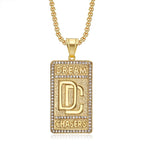 Men's Dream Chasers Pendant Zircon Necklace Stainless Steel Bold Chain Necklace Hip-hop Punk Necklace for Party