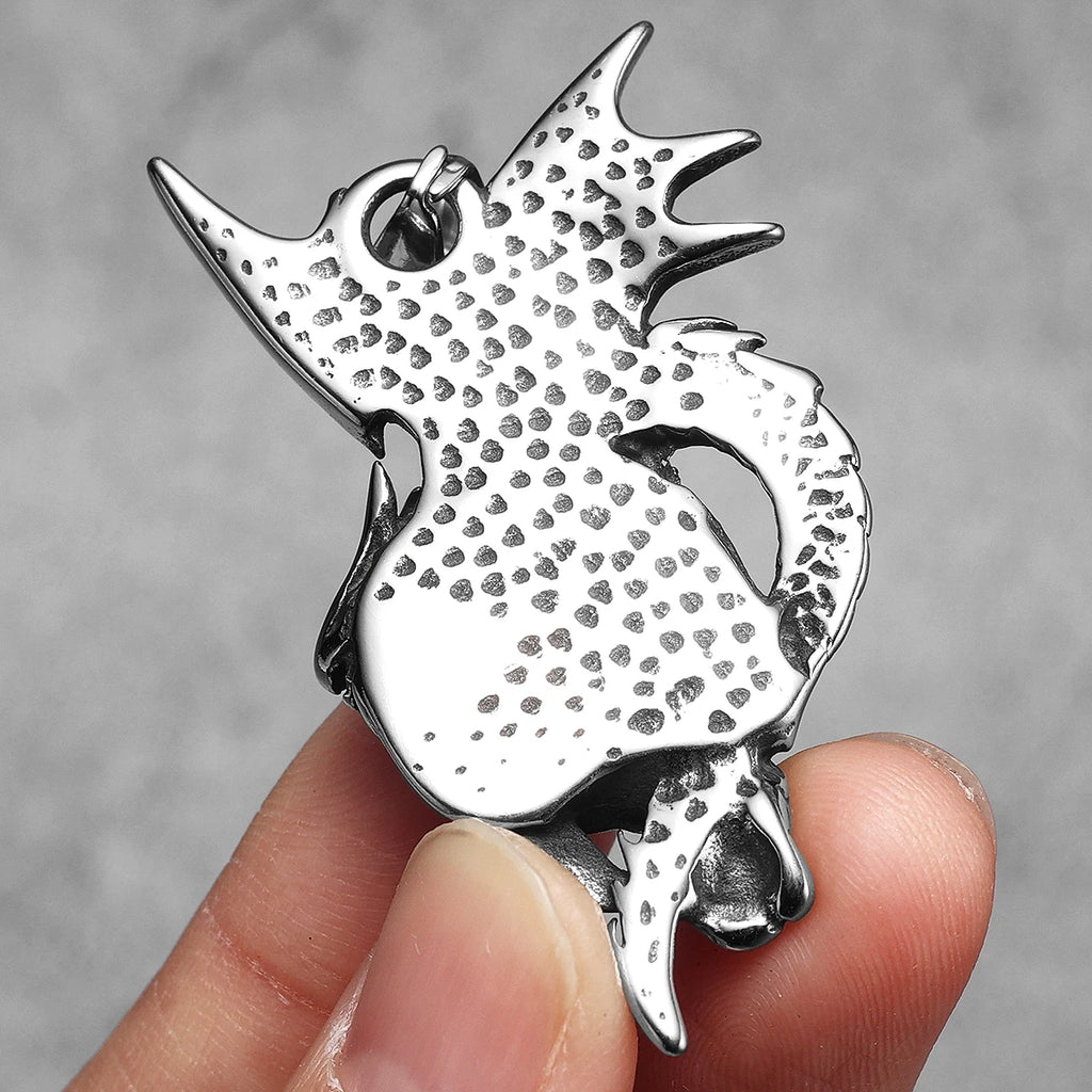 Dragon Skull Stainless Steel Pendant Necklace