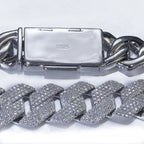 925 Silver Cuban Moissanite Bracelet VVS 15MM