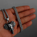Retro Exaggerated Elephant Pendant Men's Fashion Animal Elephant 316L Stainless Steel Pendant Necklace Gift Jewelry Wholesale