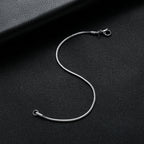 Square Snake Chain Bracelet 2mm — 316L Stainless Steel, 18-20cm