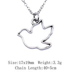 New Fashion Peace Symbol Pendants Necklace Jewelry Gift Peace Sign Peace Dove Necklace For Women
