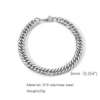 Square Ball Chain Bracelet — Stainless Steel