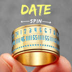Date Spinner Ring — Stainless Steel