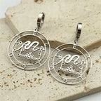 Sigil Lucifer Hoop Earrings — Stainless Steel