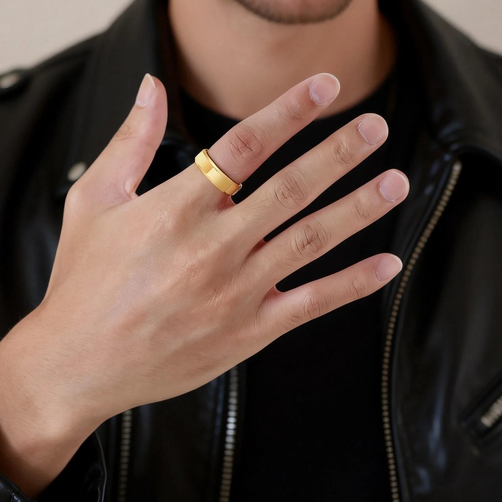 Gold Tungsten Carbide Ring 6mm