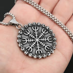 Norse Compass Pendant Necklace — Stainless Steel