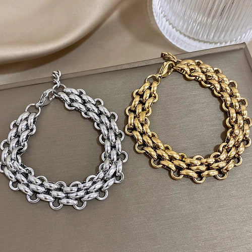 Chunky Thick Chain Statement Bracelet for Men — Stainless Steel