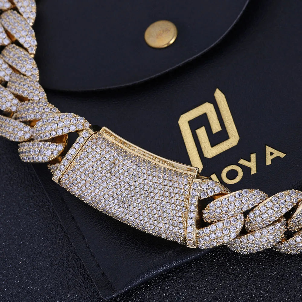Iced Out Cuban Chain Necklace 13-18MM 2-3 Row