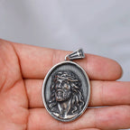 Jesus Cross Stainless Steel Pendant Necklace