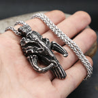 Skull Mandalorian Black Pendant Vintage 316L Gothic