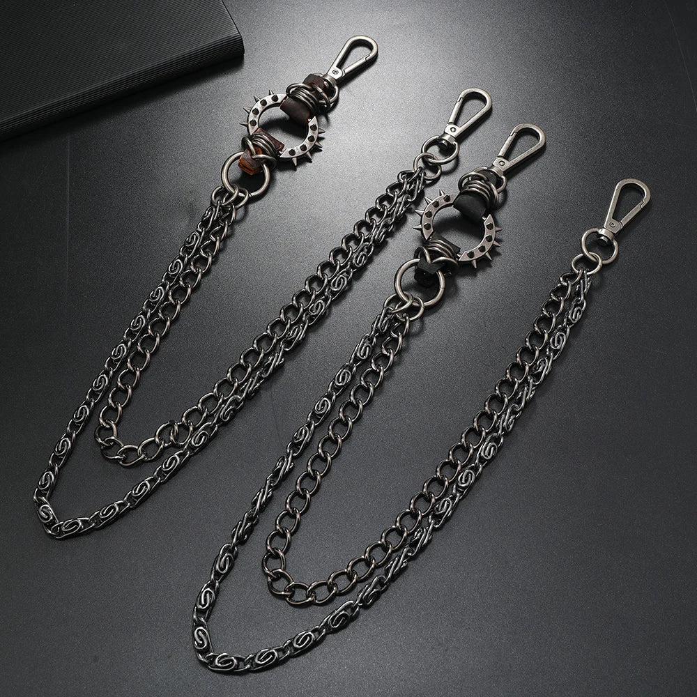 Men's Punk Pants Chain Keychain — Zinc Alloy