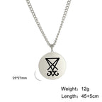 Sigil Of Lucifer Pendant Necklace Stainless Steel Seal Of Satan Satanic 2023 New Fashion Amulet Necklace Jewelry for