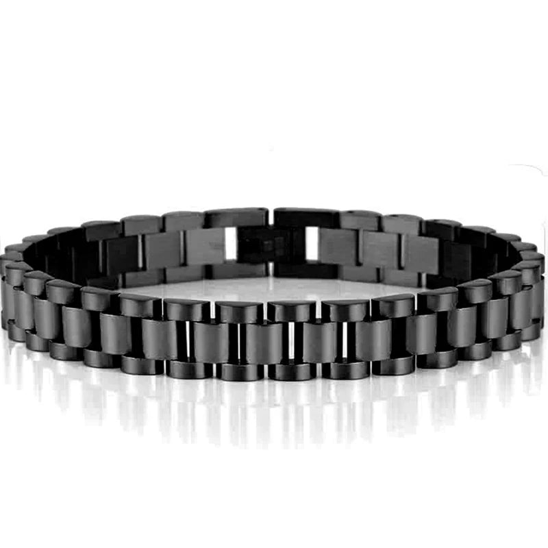 316L Stainless Steel Bracelet For Man Women 15MM Wide Link Watch Chain Men's Bracelets Necklaces Mannen Armband Hand
