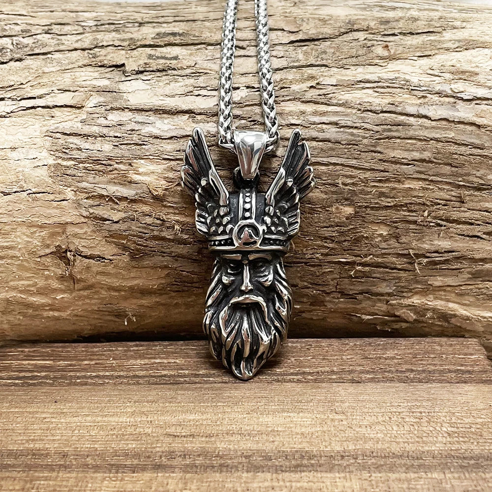 Helm of Awe Viking Amulet Necklace — Stainless Steel