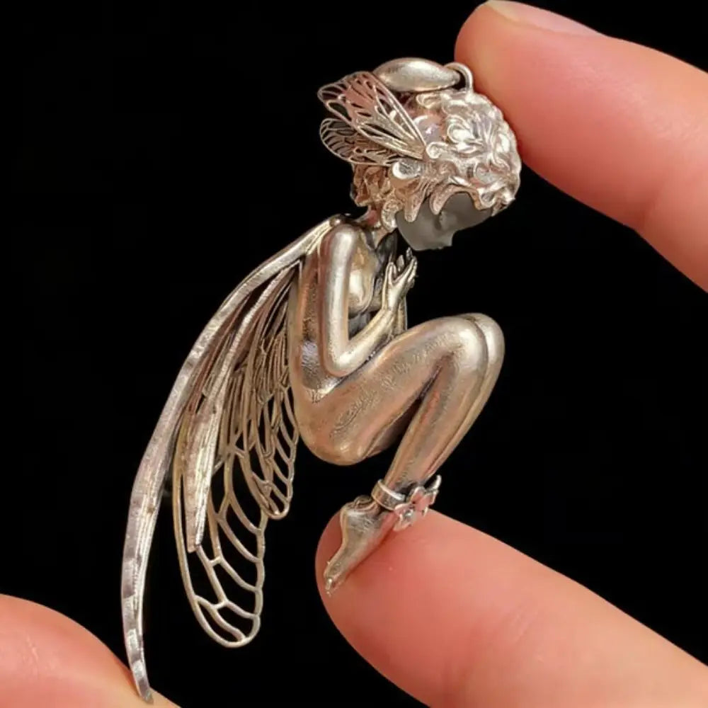 Angel Silver Pendant Necklace