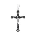 Fashion 316L Stainless Steel Christian Cross Necklace For Men Women Hip Hop Cool Religious Charm Pendant Punk Jewelry