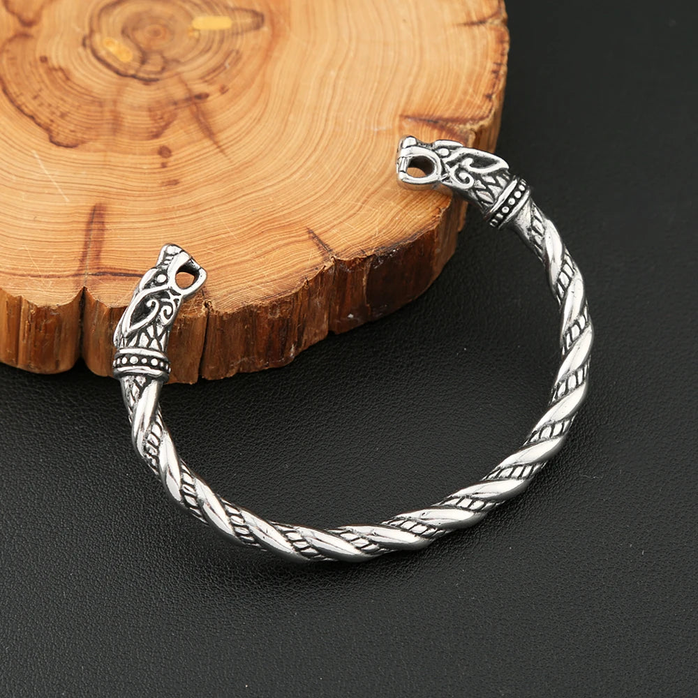 Dragon Viking Steel Bracelet Double Punk Wristband