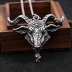 Baphomet Goat Head Pendant Necklace — Stainless Steel