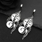 Snake Egyptian Steel Earrings Dark Cobra Gothic