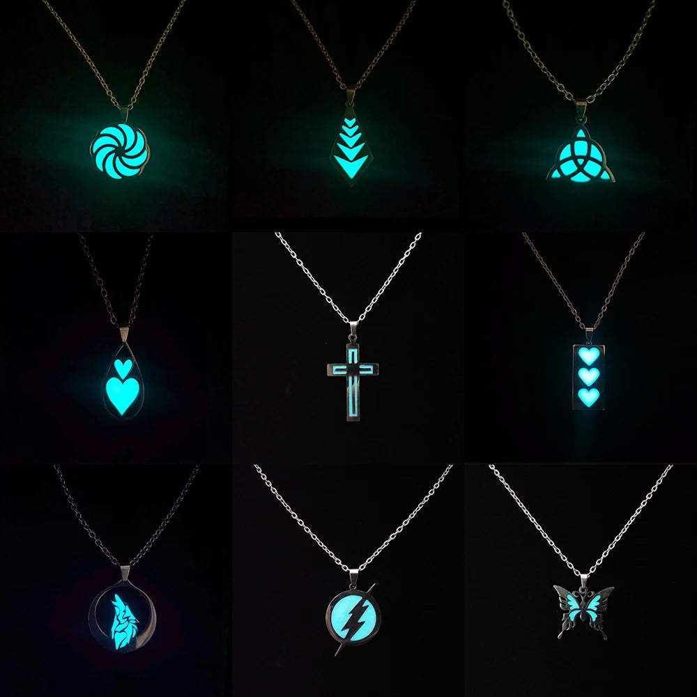 Luminous Heart Pendant Necklace — Stainless Steel