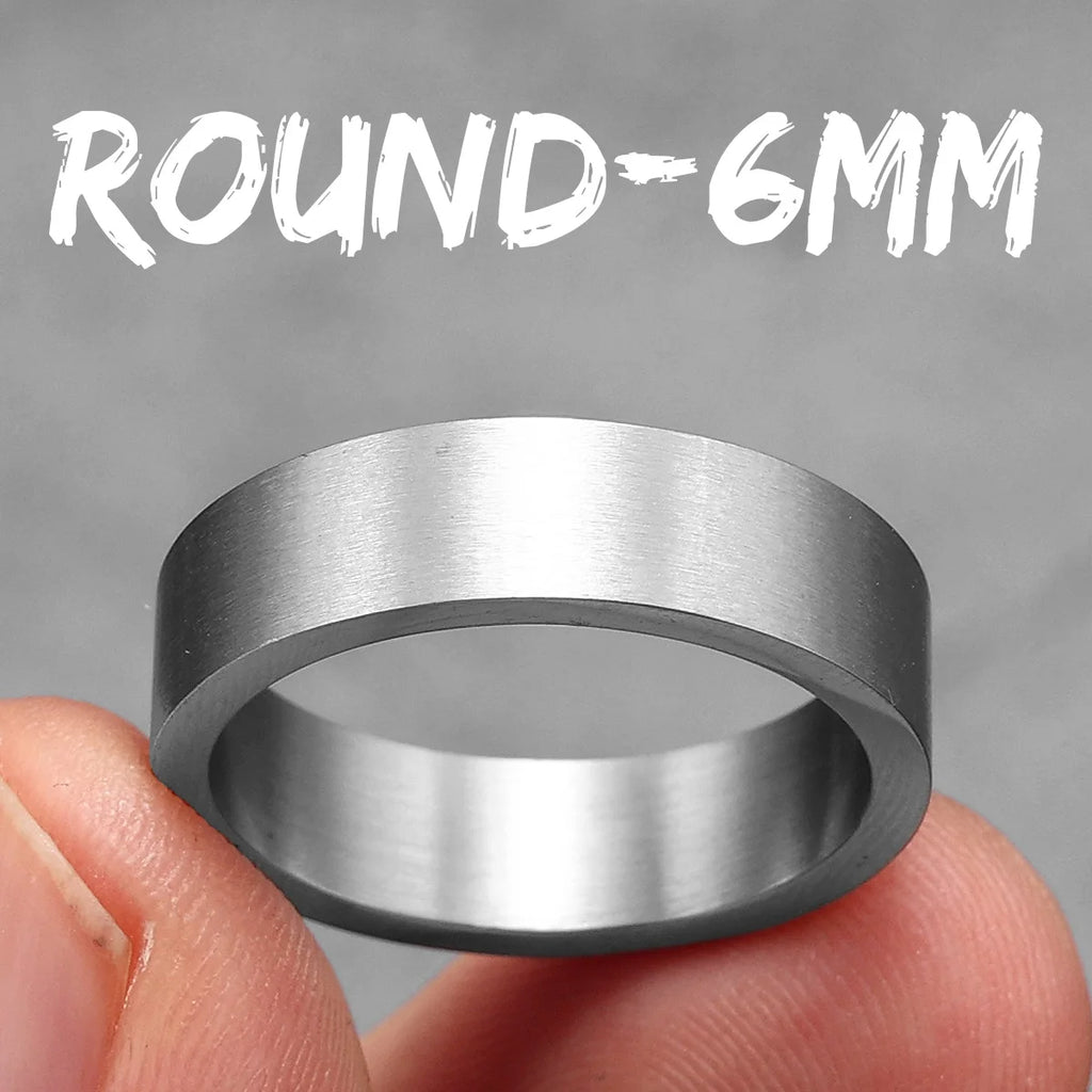 4mm 6mm 8mm 10mm Simple Round Stainless Steel Men Rings Punk Male Women Fashion Jewelry Creativity Gift