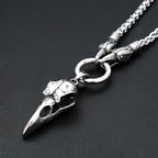 Crow Skull Viking Pendant — Stainless Steel