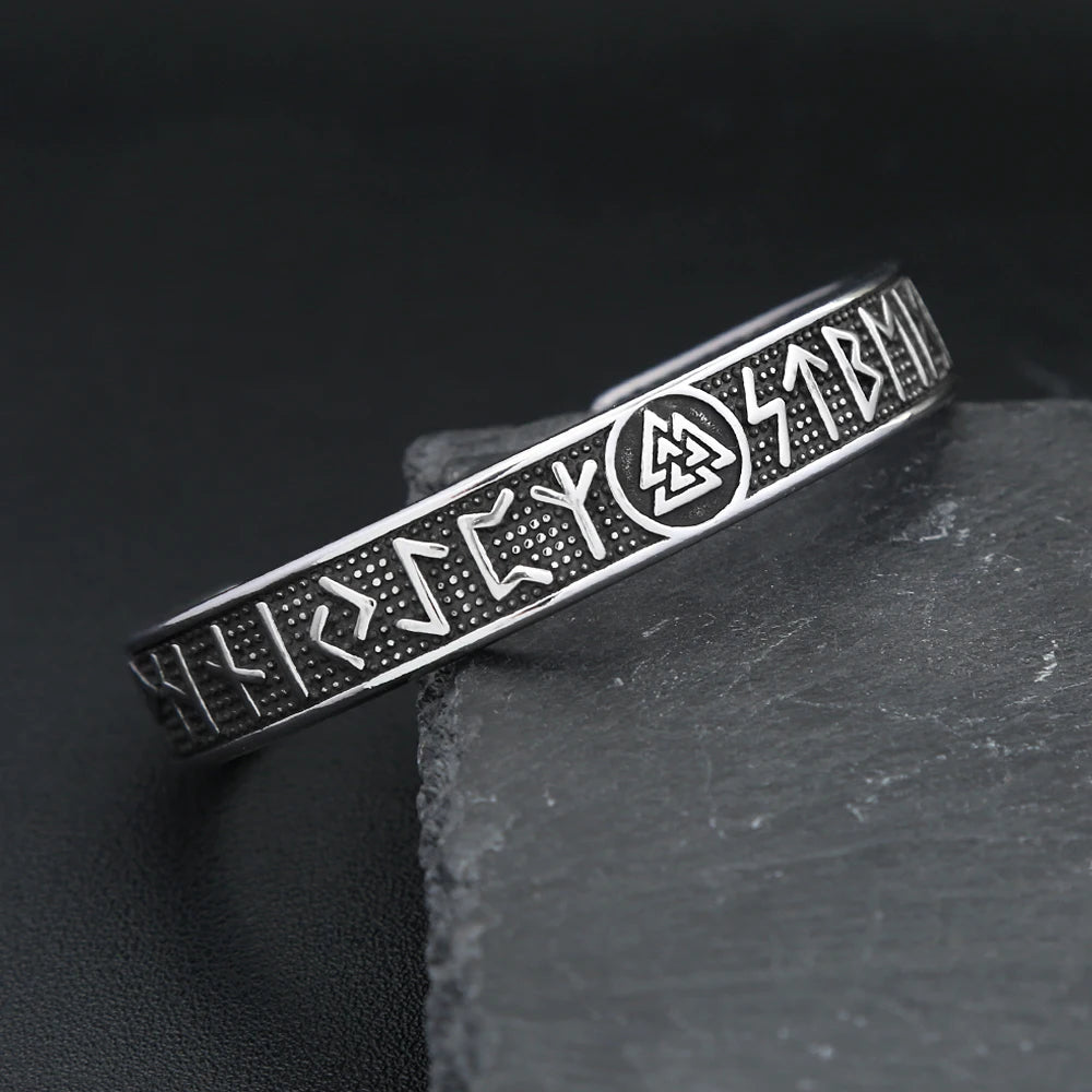 Valknut Cuff Bracelet — Stainless Steel
