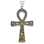 Vintage Punk Anka Cross Pendant Stainless Steel Egyptian Necklaces For Men Women Unique Rune Amulet Jewelry Gifts