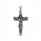Vintage Gothic Jesus Cross Pendant Necklace Christian Faith Amulet Ornament Unique Jewelry Gifts For Men Women Wholesale