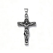 Slim Vintage Jesus Cross Pendant Necklace