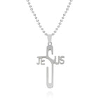 Anime Stainless Steel Cross Chain Pendant Necklace for Women Cosplay Jewelry Charms Amulet Necklaces Gifts New