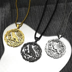 Tree Of Life Steel Pendant Gothic Crow Bird Raven